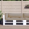 Coussins de palette lot de 3 taupe tissu 