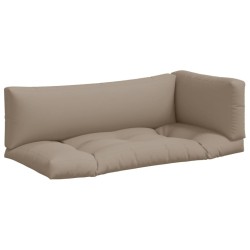 Coussins de palette lot de 3 taupe tissu 