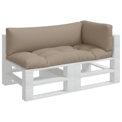 Coussins de palette lot de 3 taupe tissu 