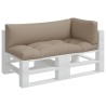 Coussins de palette lot de 3 taupe tissu 
