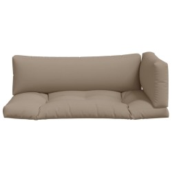 Coussins de palette lot de 3 taupe tissu 