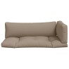 Coussins de palette lot de 3 taupe tissu 