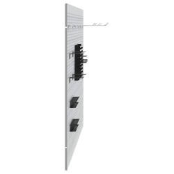 Tableaux Perforés 3 pcs avec 15 Accessoires Gris 50x80 cm Acier 