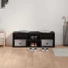Banc de rangement pour chaussures Chêne noir 102 x 35 x 35 cm 