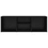 Banc de rangement pour chaussures Chêne noir 102 x 35 x 35 cm 