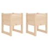 Jardinières 2 pcs 40x40x52,5 cm Bois massif de pin 