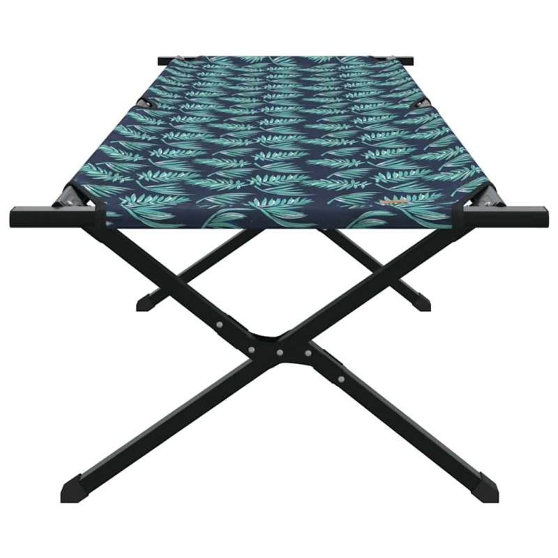 Lit de soleil pliant avec sac de transport, design feuillage, en tissu Oxford 600D. 