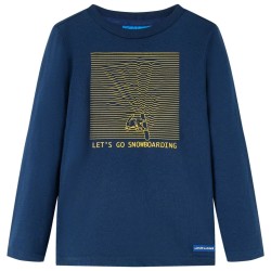 T-shirt enfants manches longues bleu marine 140 