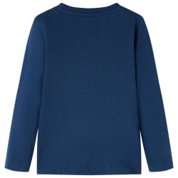 T-shirt enfants manches longues bleu marine 140 