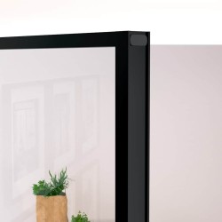 Porte d'intérieur Noir 93x201,5 cm Trempé verre aluminium fin 