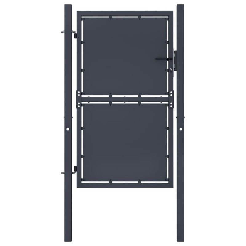 Portail de jardin Acier 100 x 125 cm Anthracite 