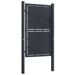 Portail de jardin Acier 100 x 125 cm Anthracite 