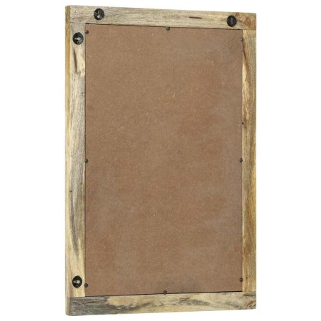 Miroir de salle de bain en bois massif de mangue, 50 x 70 x 30 cm. 