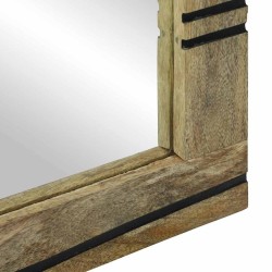 Miroir de salle de bain en bois massif de mangue, 50 x 70 x 30 cm. 