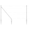 Pieux de clôture avec pointes, 26 pcs, Ø32 mm, 160 cm, en acier galvanisé 