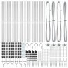 Pieux de clôture avec pointes, 26 pcs, Ø32 mm, 160 cm, en acier galvanisé 