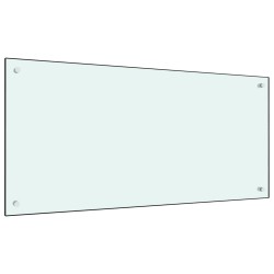  Dosseret de cuisine Blanc 100x50 cm Verre trempé 