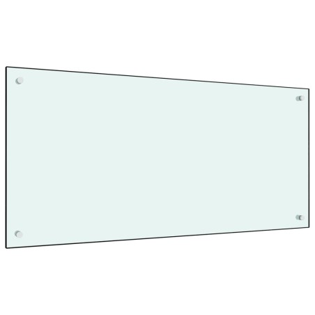  Dosseret de cuisine Blanc 100x50 cm Verre trempé 