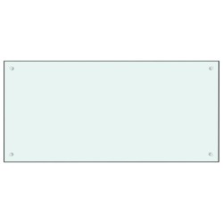  Dosseret de cuisine Blanc 100x50 cm Verre trempé 