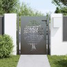 Porte de Jardin Autre Noir 105 x 150 cm Acier peint par poudre 
