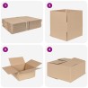 Boîte pliante 50 pcs 30x30x15 cm carton 