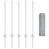 Poteaux de clôture 5 pcs U-Channel 80 cm Acier galvanisé 