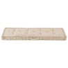 Coussin de plancher de palette Coton 120x40x7 cm Beige 