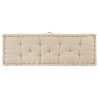 Coussin de plancher de palette Coton 120x40x7 cm Beige 