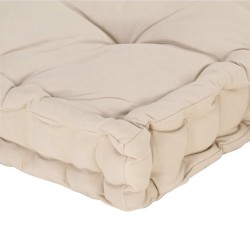 Coussin de plancher de palette Coton 120x40x7 cm Beige 