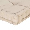Coussin de plancher de palette Coton 120x40x7 cm Beige 