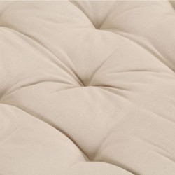 Coussin de plancher de palette Coton 120x40x7 cm Beige 