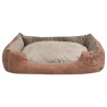 Lit pour chiens avec coussin Cuir artificiel PU Taille XXL Beige 