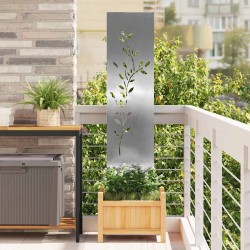 Panneau décoratif de jardin Argenté 32 x 140 cm 