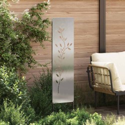 Panneau décoratif de jardin Argenté 32 x 140 cm 