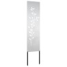 Panneau décoratif de jardin Argenté 32 x 140 cm 