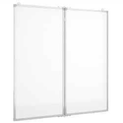 Tableau blanc magnétique pliable 100x100x1,7 cm aluminium 
