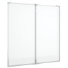 Tableau blanc magnétique pliable 100x100x1,7 cm aluminium 