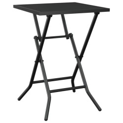 Table de jardin pliable anthracite 50x50x72 cm maille d'acier 