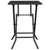 Table de jardin pliable anthracite 50x50x72 cm maille d'acier 