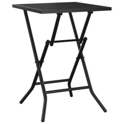 Table de jardin pliable anthracite 50x50x72 cm maille d'acier 