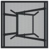Table de jardin pliable anthracite 50x50x72 cm maille d'acier 