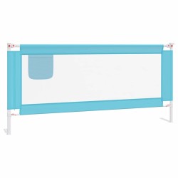 Barrière de sécurité de lit d'enfant Bleu 200x25 cm Tissu 