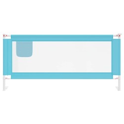 Barrière de sécurité de lit d'enfant Bleu 200x25 cm Tissu 