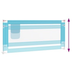Barrière de sécurité de lit d'enfant Bleu 200x25 cm Tissu 