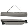 Lit de soleil pliable avec sac de transport, gris en tissu Oxford 600D. 