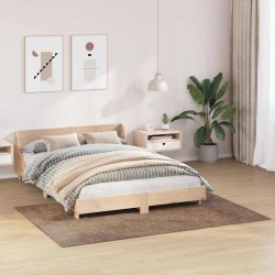 Tapis shaggy avec dos en latex Marron 140x200 cm 