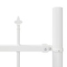 Clôture de jardin avec sommet en arc blanc, 1,7x1,25 m en acier 