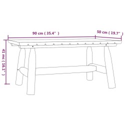 Table basse 90x50x41 cm bois massif d'épicéa  
