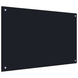 Dosseret de cuisine Noir 90x60 cm Verre trempé 