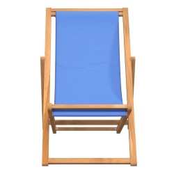 Chaise de terrasse Teck 56x105x96 cm Bleu 